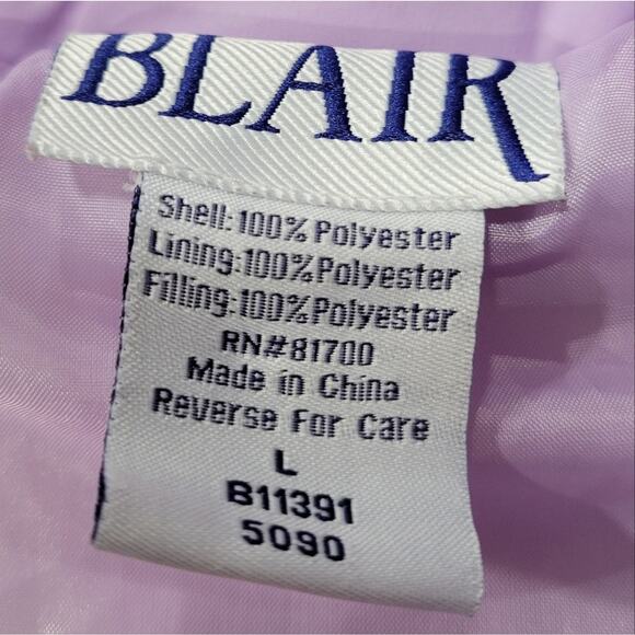 Blair Haband Diamond Quilted Zip Front Vest Pockets Size Large - Picture 5 of 7